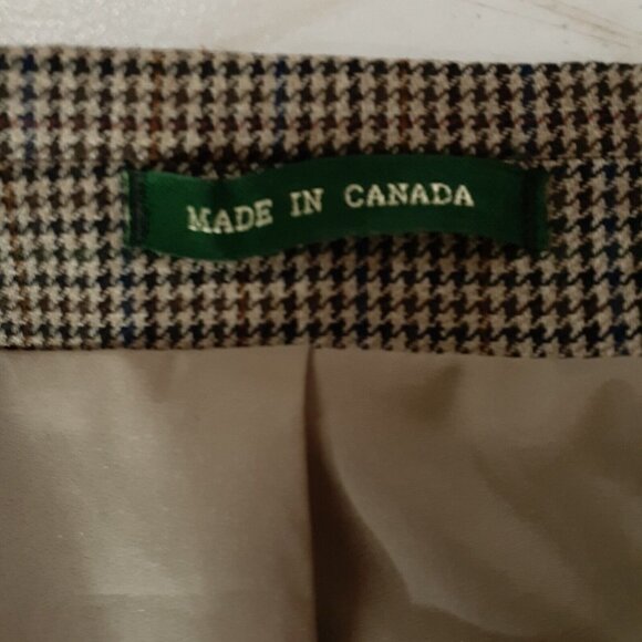 Lauren Ralph Lauren Brown Houndstooth Sportcoat Blazer Tan 100% Wool 48R - Picture 9 of 16